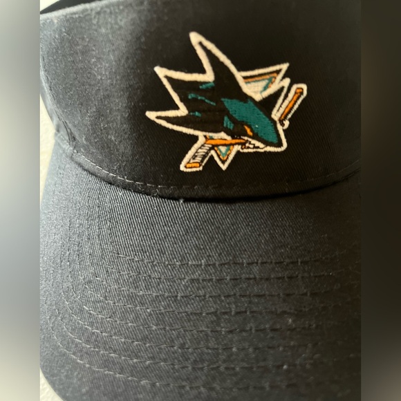 San Jose Sharks Adidas Adjustable Visor Hat Logo great condition - Picture 2 of 6